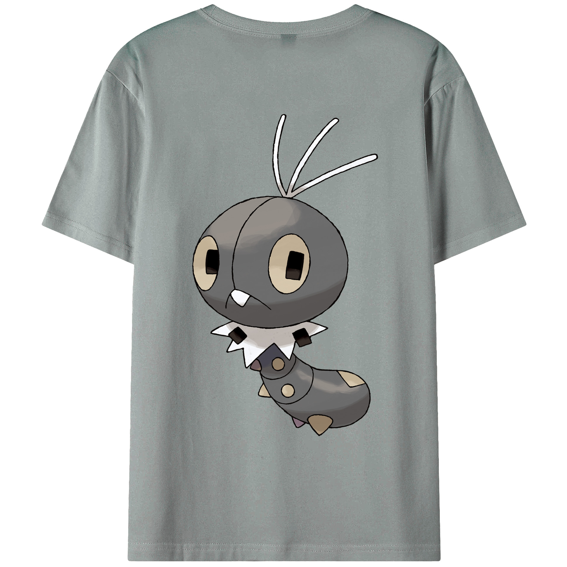 （画像用） ポケットモンスター Pokémon 綿100％ メンズ半袖Tシャツ（バックプリント） 通気性